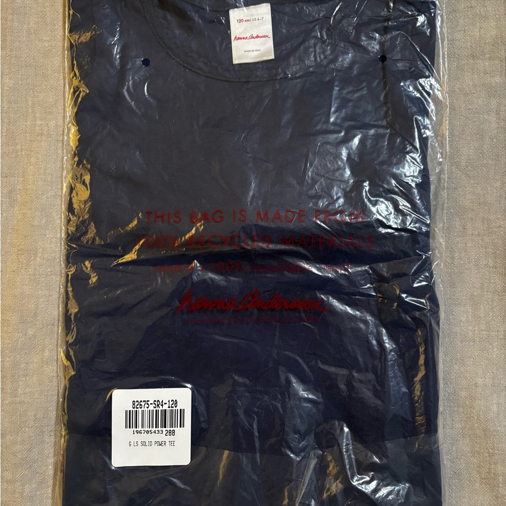 Hanna Andersson Navy Long Sleeve Tee